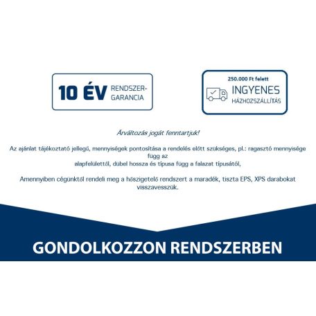 Hőszigetelő rendszer EPS 10 cm-es