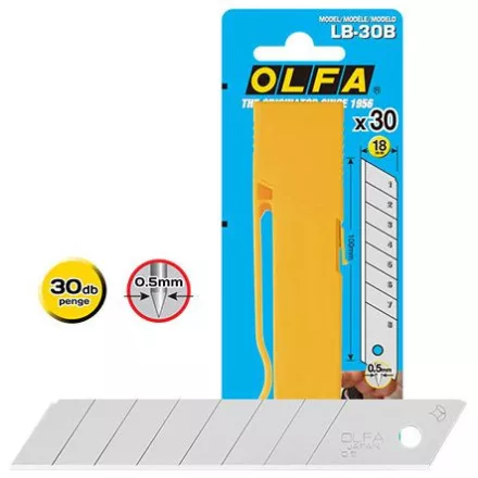 Olfa pótpenge LB-30B 18 mm sárga