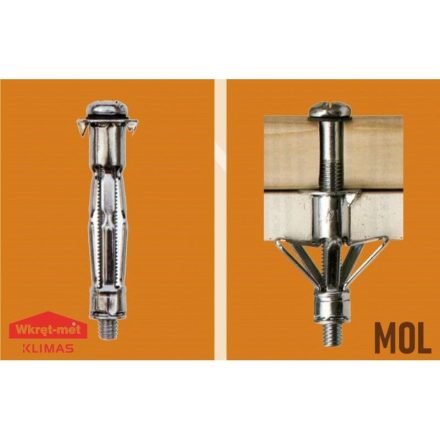 Molly tipli gipszkartonhoz 4x65 mm fém