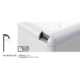 Élvédő Sarok műanyag fehér 50x50 mm 2,75 m