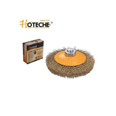 Csiszoló drót fazékkefe 100 mm M14 Hoteche 590112