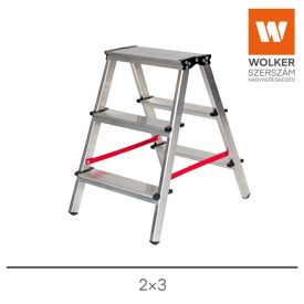 Létra fellépő kétágú 2x3