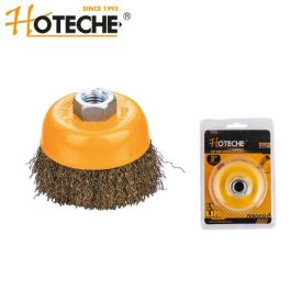 Csiszoló drót fazékkefe  75 mm réz Hoteche 590102