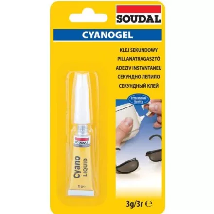 Soudal Pillanatragasztó 3 gr 84A - Cyanofix