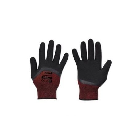 M.Kesztyű mártott flash grip red""