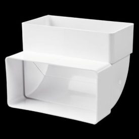 Vents Lapos csatorna könyök függ. PVC 5252