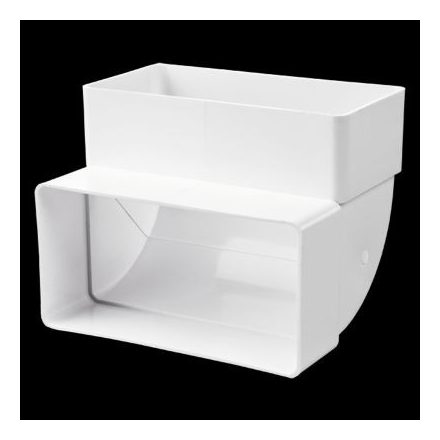 Vents Lapos csatorna könyök függ. PVC 5252