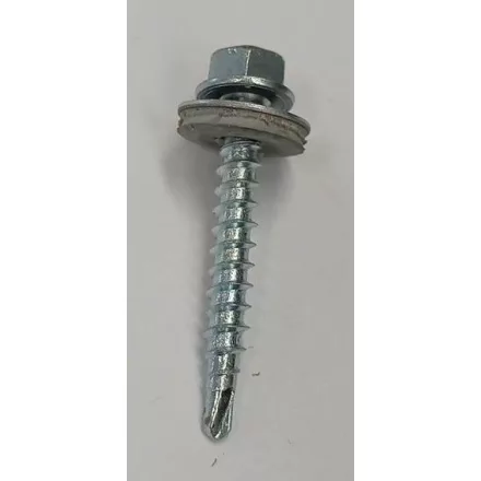 Csavar lemezhez 4,8x55 gumis alátéttel fához feket